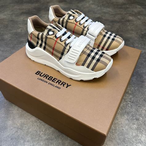 burberry regis check trainers